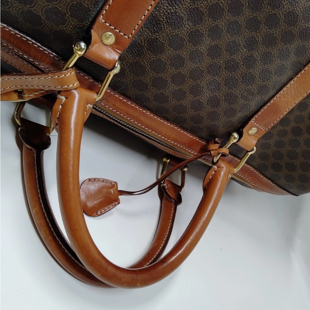 AUTHENTIC CELINE Boston bag Brown Leather Duffel Bag - Picture 4 of 7